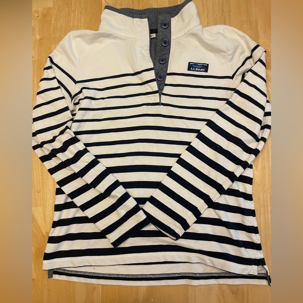 L.L. Bean Striped Henley Shirt